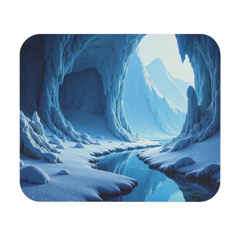 Ice Cave Desk Mat for Cool Serenity and Focus in Your Workspace