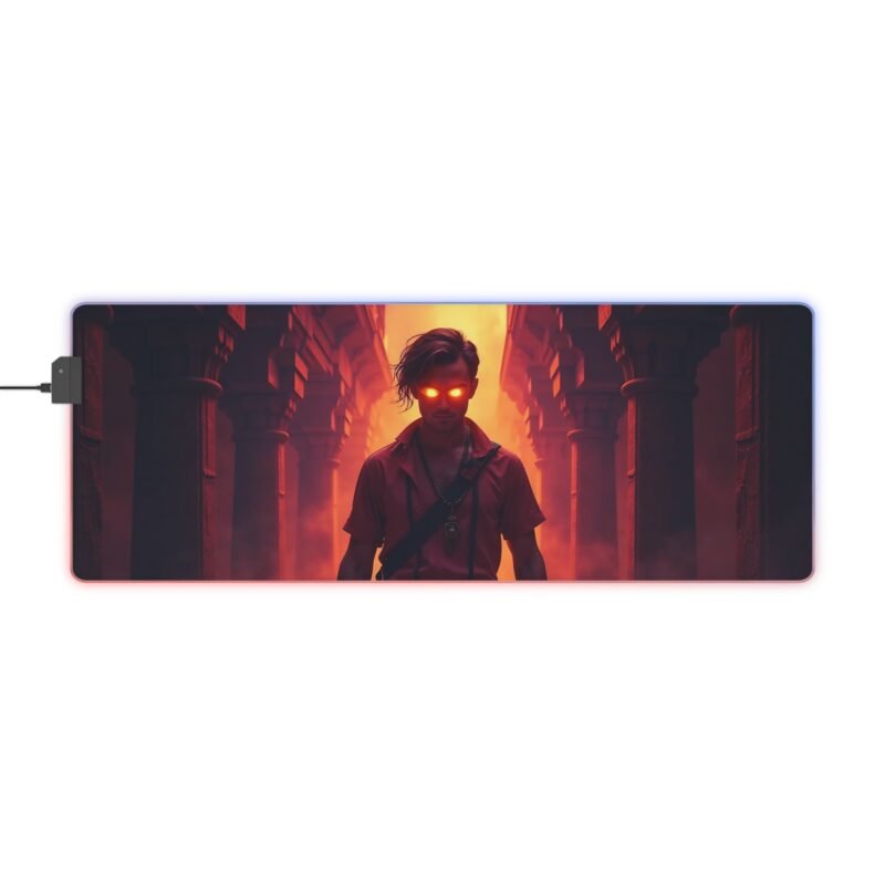 Mystery Gaming Mouse Pad with Enigmatic Red-Eyed Figure for Immersive Setup - Image 5