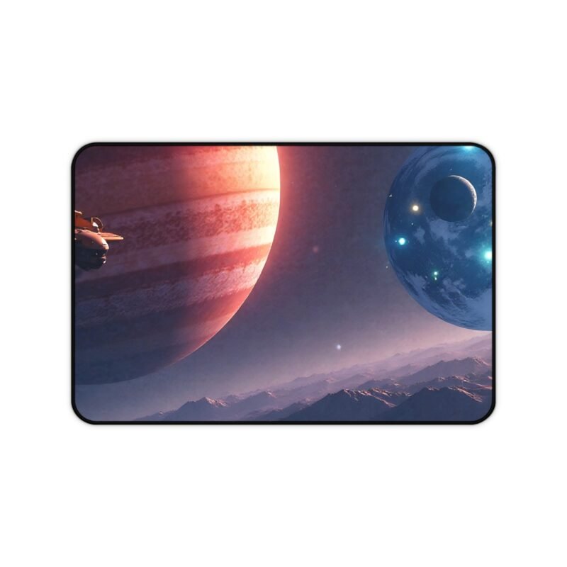 Space Desk Mat with Realistic Galaxy Design for Interstellar-Inspired Workspaces