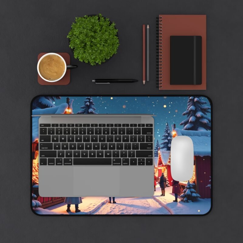 Winter Wonderland Desk Mat with Festive Snowy Scenery for Cozy Holiday Vibes - Image 3