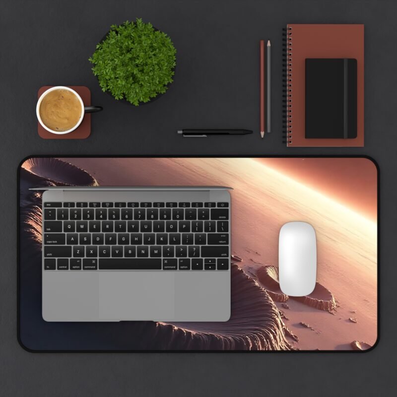 Space-Themed Desk Mat with Cosmic Landscapes and Subtle Glow for Stargazers and Dreamers - Image 7