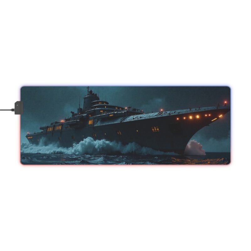 Gaming Mouse Pad LED Naval Design with Precision Surface and RGB Lighting - Image 5