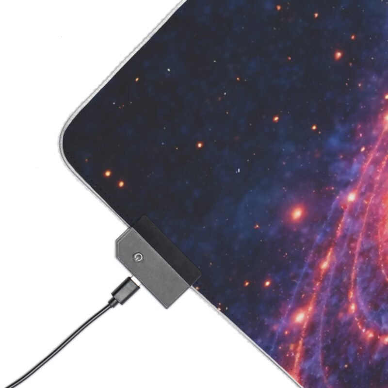 Galaxy Gaming Mouse Pad with Cosmic Glow and Smooth Surface for Gamers - Image 3