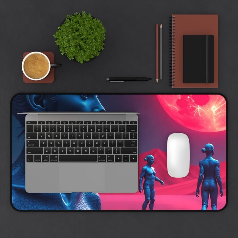 Sci-Fi Desk Mat with Alien Landscape and Red Planet Design for Space Enthusiasts - Image 7