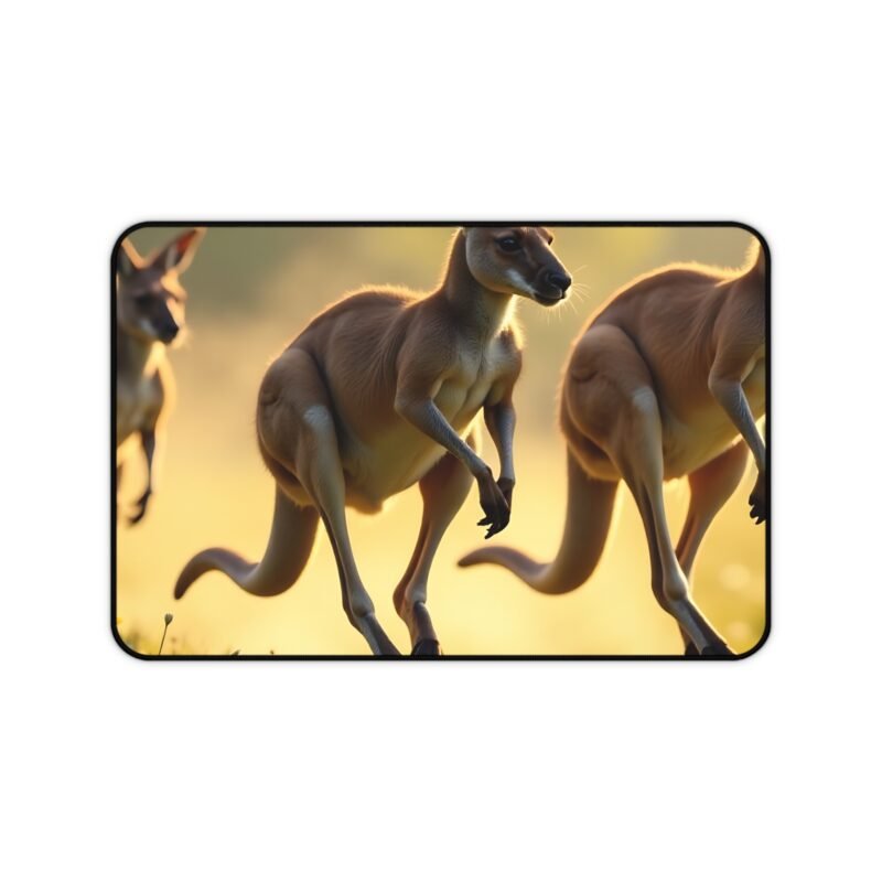 Nature-Themed Desk Mat with Kangaroo Meadow Design for an Inspiring Workspace