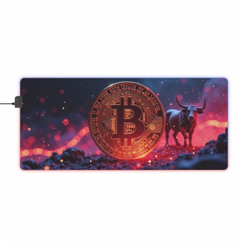 Bitcoin Gaming Mouse Pad with Bullish Design for Traders and Gamers - Image 9