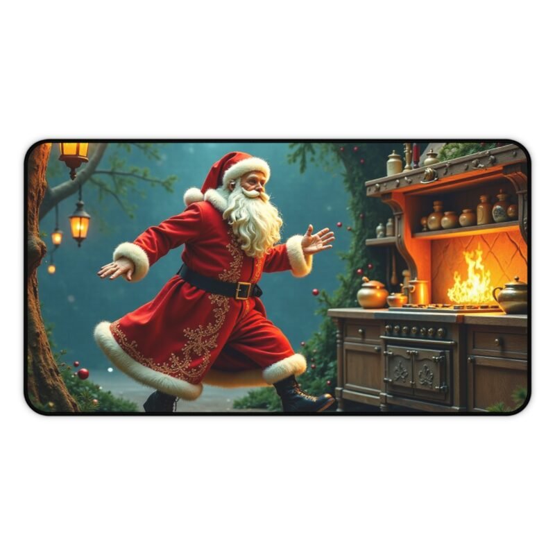 Santa Claus Christmas Desk Mat Vintage Holiday Inspiration for Festive Workspaces - Image 5