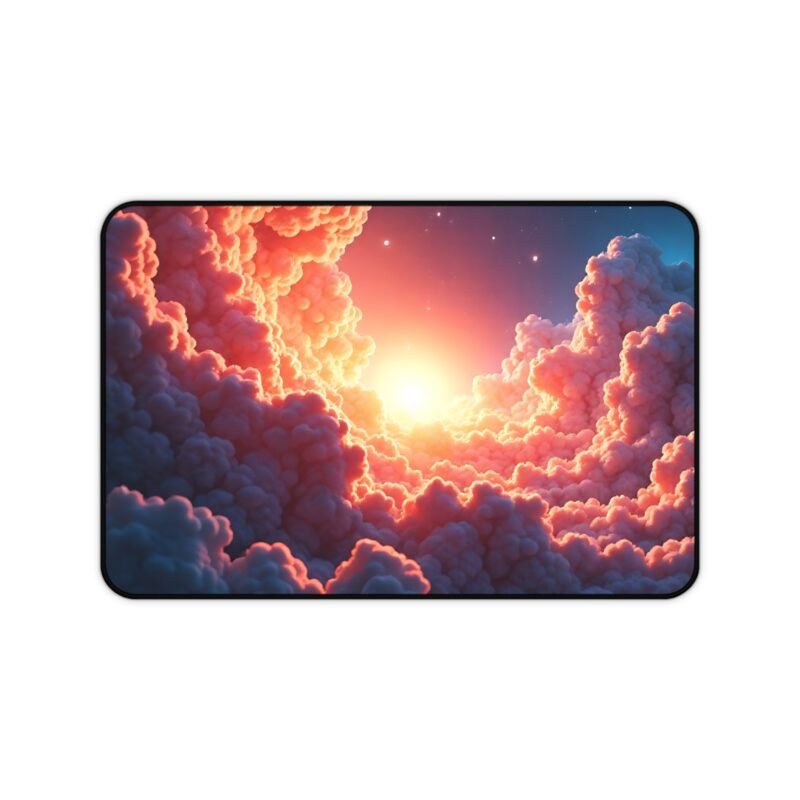 Galaxy Desk Mat with Cosmic Cloudscape Design for Inspiring Workspaces