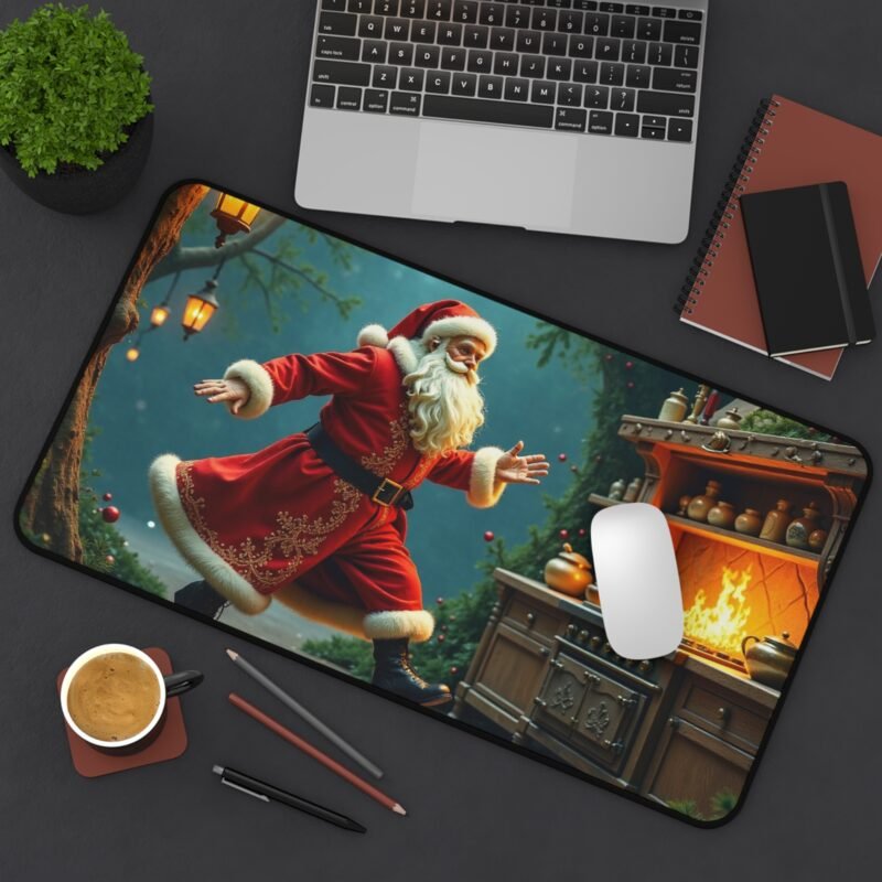 Santa Claus Christmas Desk Mat Vintage Holiday Inspiration for Festive Workspaces - Image 8
