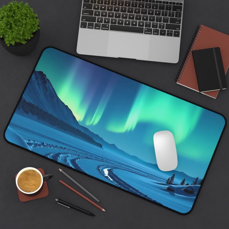 Northern Lights Desk Mat with Arctic Landscape for a Serene Workspace - Image 8
