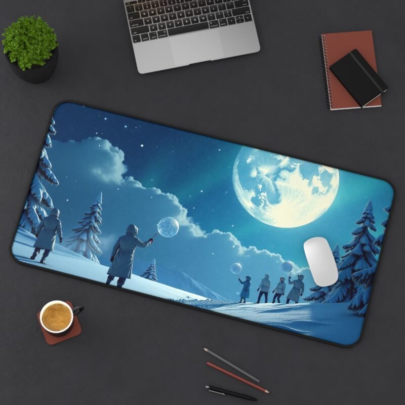 Moonlit Desk Mat Snowy Evening Design for Dreamy and Inspiring Workspaces - Image 12