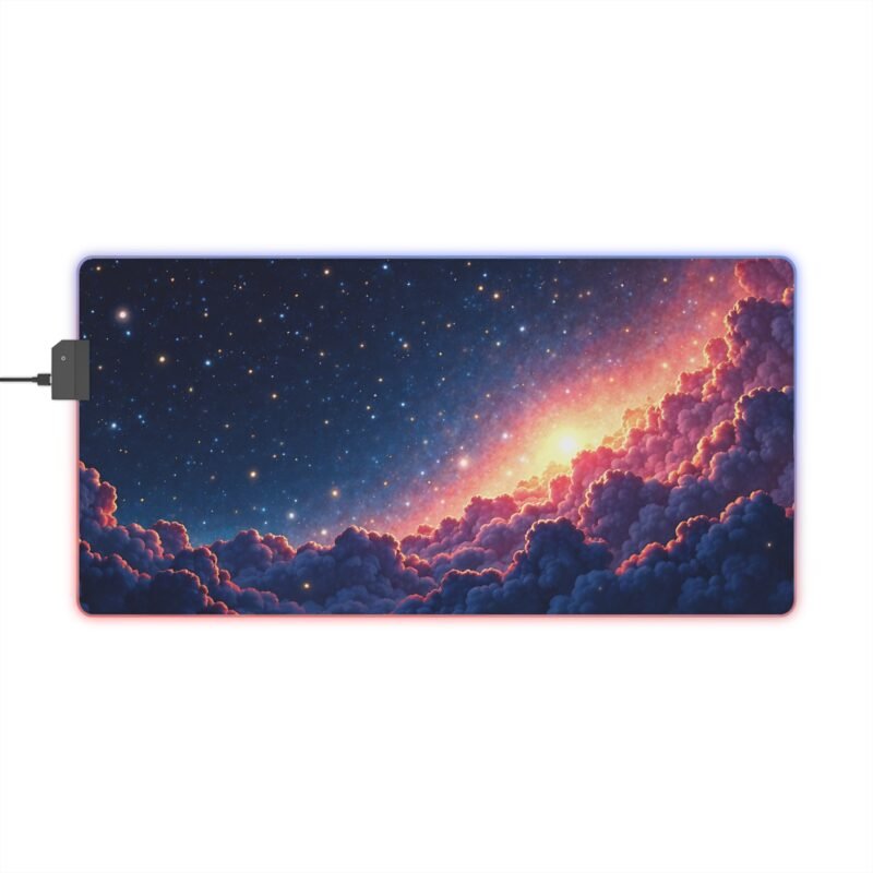 Galaxy Gaming Mouse Pad with Ruby Cloud Design for Precision and Immersive Gameplay
