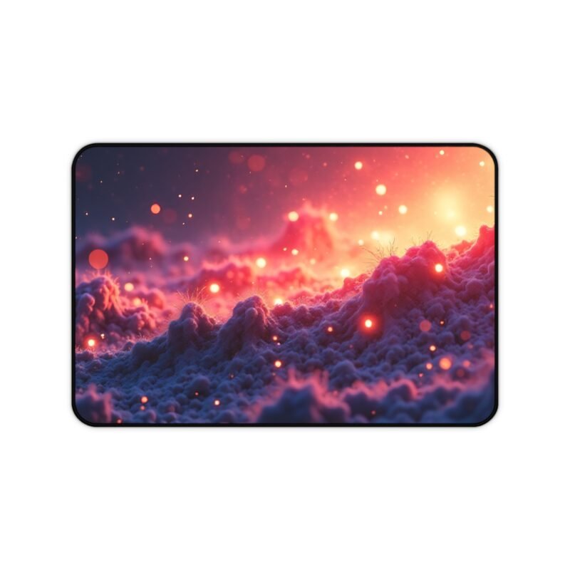 Celestial Desk Mat with Ethereal Lights and Mystical Cosmic Design