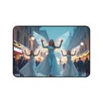 Ethereal Angel Desk Mat with Winter Fairy Tale Design for Holiday Inspiration