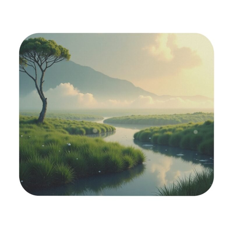Nature Desk Mat with Serene Landscape Design for Office or Home