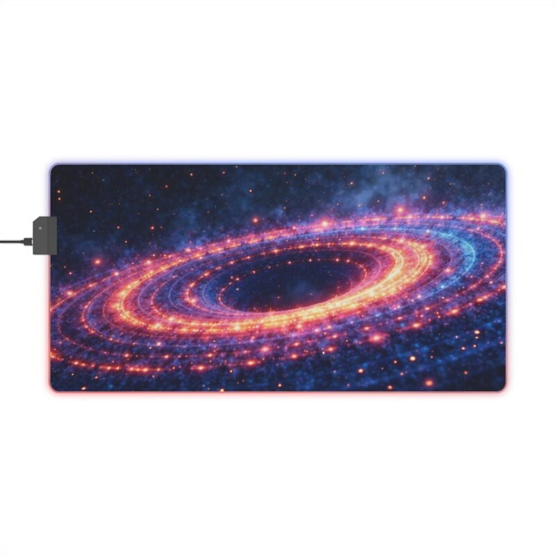 Galaxy Gaming Mouse Pad with Cosmic Glow and Smooth Surface for Gamers