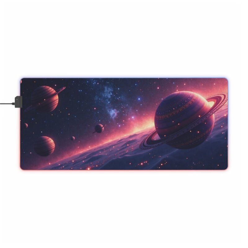 Galaxy Gaming Mouse Pad - Large RGB Mat with Cosmic Design for Precision and Style - Image 9