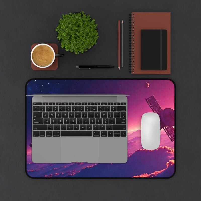 Galaxy Desk Mat with Space Satellite Design for Sci-Fi Lovers and Creative Workspaces - Image 3