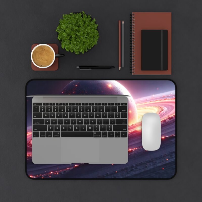 Galaxy Desk Mat Cosmic Planet Design for Creative Workspaces and Star Gazers - Image 3