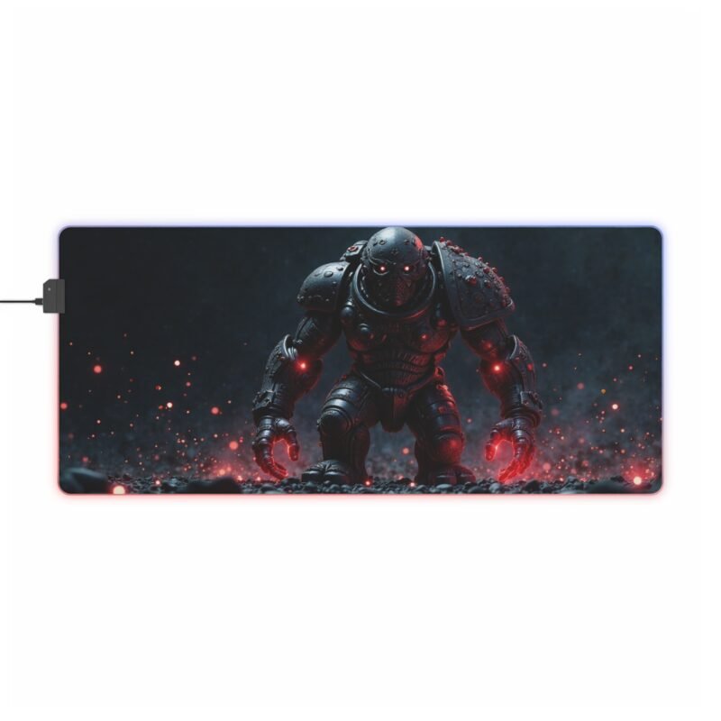 Gaming Mouse Pad RGB with Armored Warrior Design and Precision Surface - Image 9