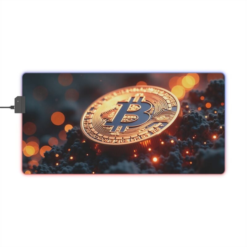 Bitcoin Gaming Mouse Pad with High-Quality Design for Gamers and Crypto Enthusiasts