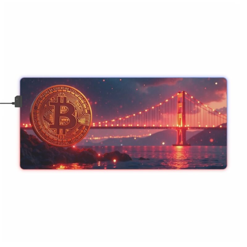 Bitcoin Gaming Mouse Pad with Smooth Surface and Crypto-Inspired Design - Image 9