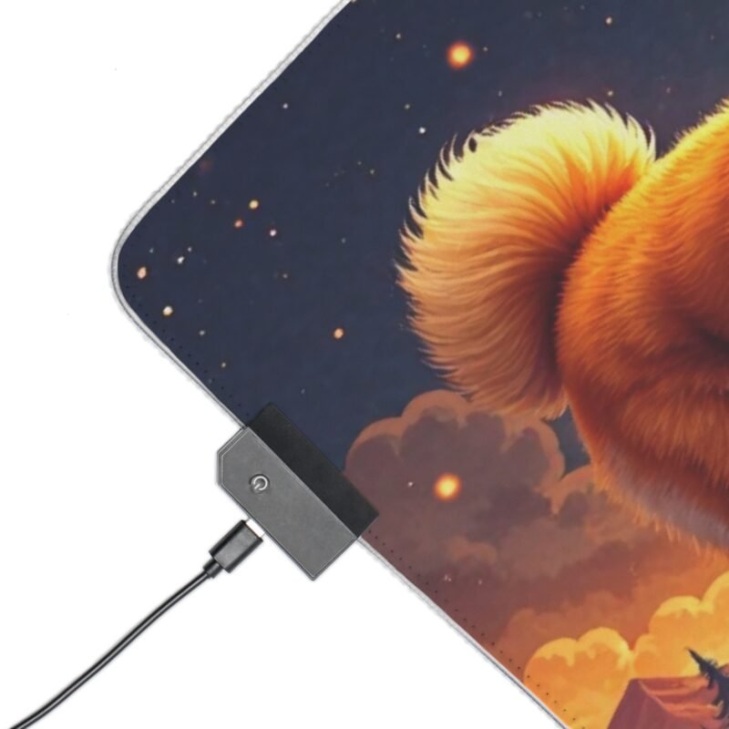 Shiba Inu Gaming Mouse Pad with Twilight Forest Design for Immersive Gameplay - Image 3