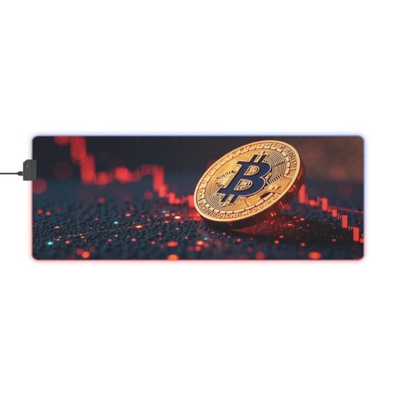 Crypto Gaming Mouse Pad with LED Bitcoin Design for Gamers and Crypto Enthusiasts - Image 5