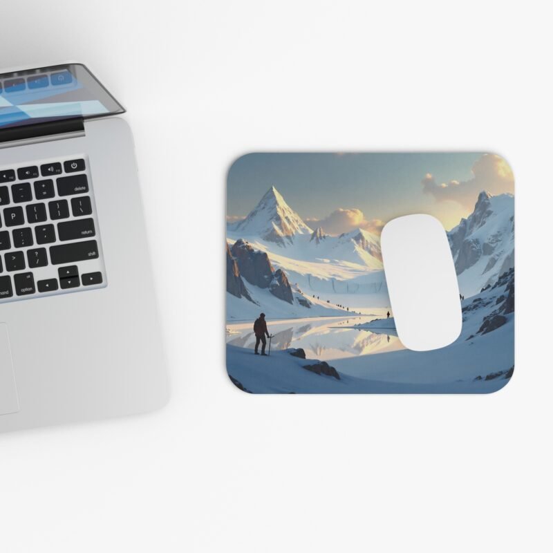 Mountain Desk Mat with Sunrise Snowscape Design for Adventure-Inspired Workspaces - Image 4