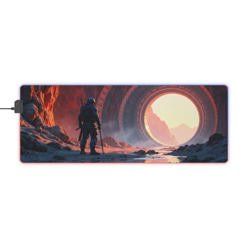 Gaming Mouse Pad with Unique Design Featuring Alien Gateway and Explorer Theme - Image 5