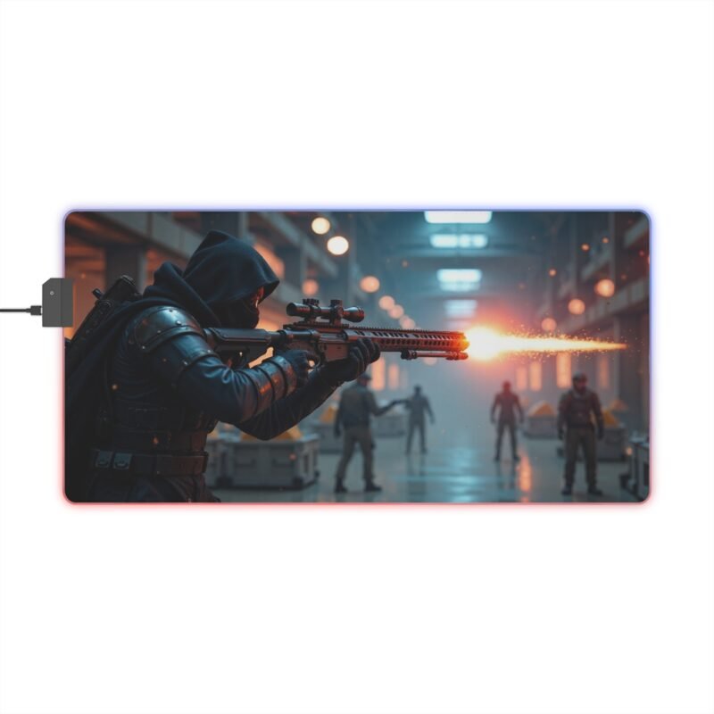 Stealth FPS Gaming Mouse Pad with Precision Tracking and Immersive Battle Design