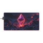 RGB Gaming Mouse Pad with Cosmic Geometric Design for Immersive Gameplay