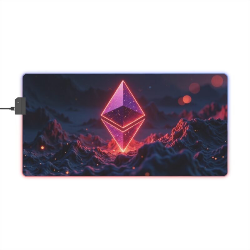 RGB Gaming Mouse Pad with Cosmic Geometric Design for Immersive Gameplay