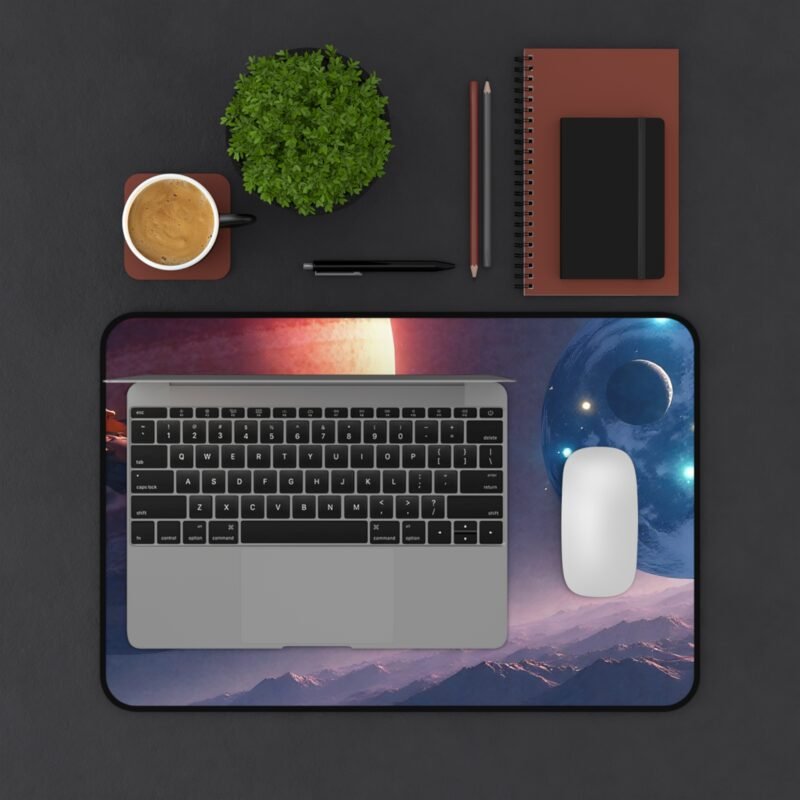 Space Desk Mat with Realistic Galaxy Design for Interstellar-Inspired Workspaces - Image 3