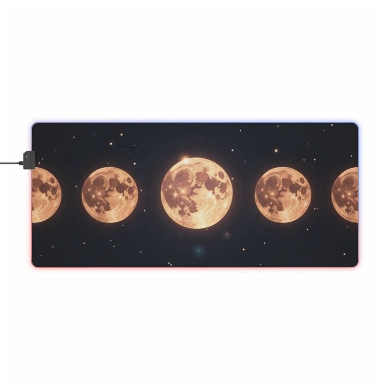 Galaxy Gaming Mouse Pad with Full Moon Design and Precise Seamless Surface - Image 9