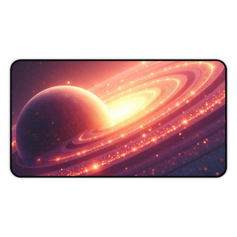 Cosmic Space Desk Mat with Radiant Planet Design for Inspired Productivity - Image 5