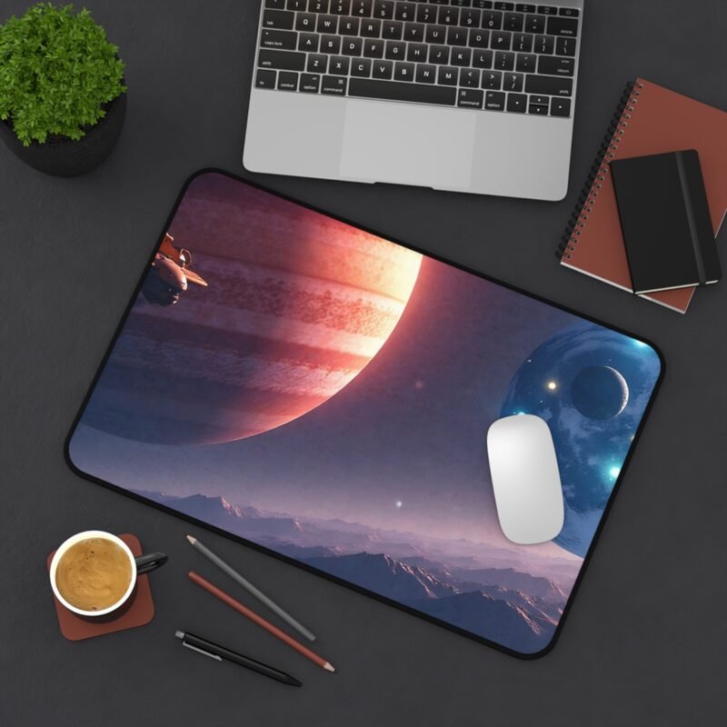 Space Desk Mat with Realistic Galaxy Design for Interstellar-Inspired Workspaces - Image 4