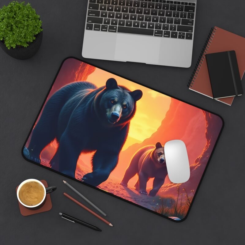 Wildlife Desk Mat with Majestic Bear Design for Nature-Inspired Workspaces - Image 4