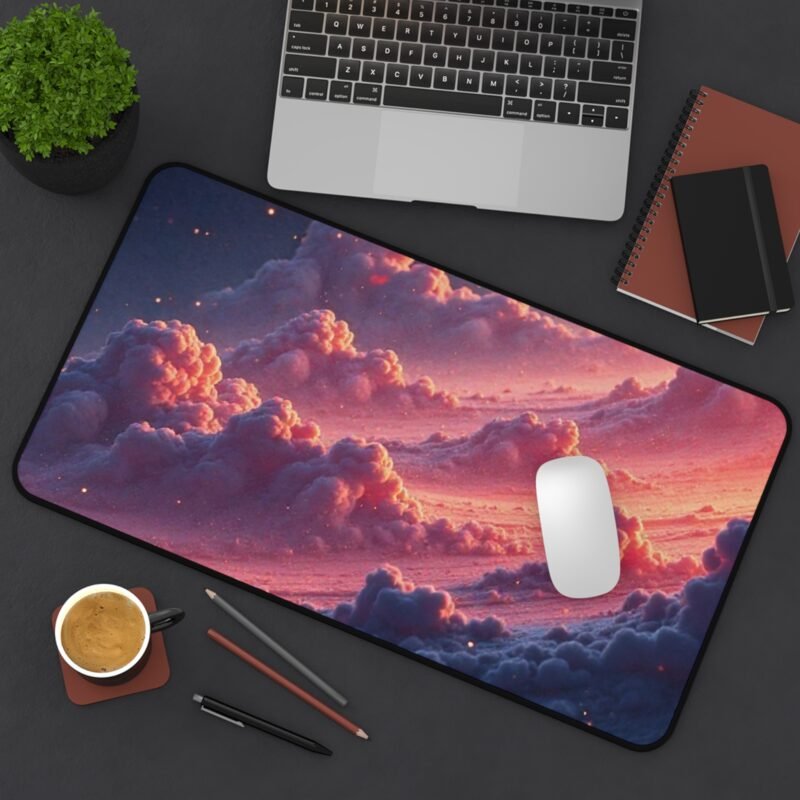 Galaxy Desk Mat with Sunset Clouds and Starry Night Sky for Inspirational Workspaces - Image 8