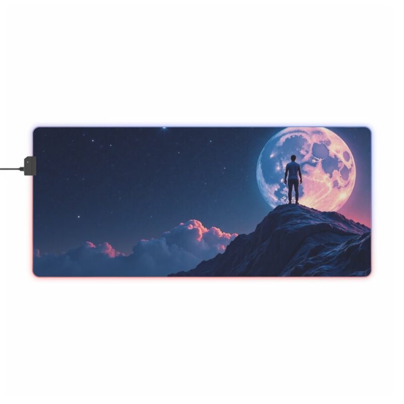 RGB Gaming Mouse Pad with Lunar Glow Design for Enhanced Precision and Control - Image 9