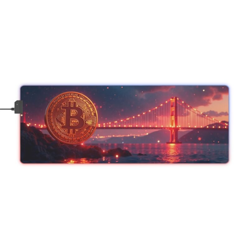 Bitcoin Gaming Mouse Pad with Smooth Surface and Crypto-Inspired Design - Image 5