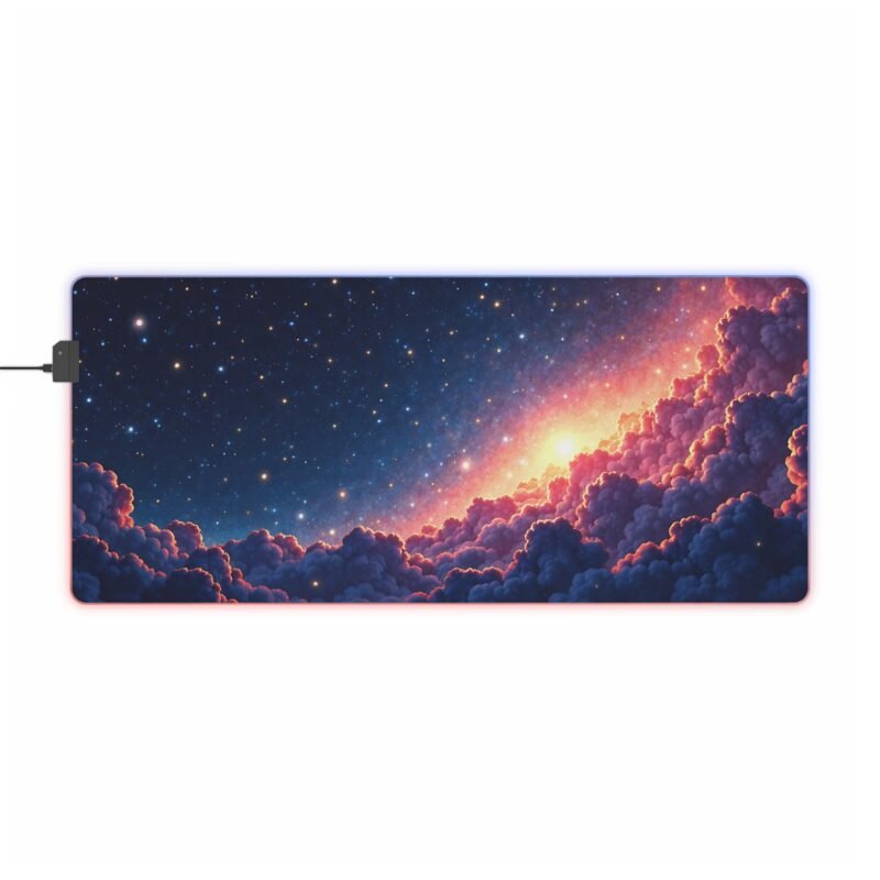 Galaxy Gaming Mouse Pad with Ruby Cloud Design for Precision and Immersive Gameplay - Image 9