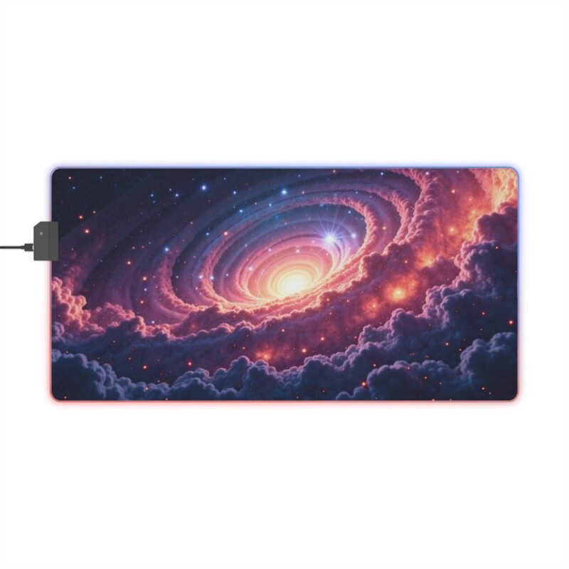 Galaxy Gaming Mouse Pad with Nebula Spiral Design for Ultimate Precision Gaming