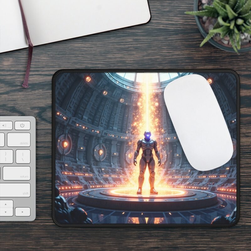 Gaming Mouse Pad Cosmic Design with Futuristic Warrior for Ultimate Precision - Image 3