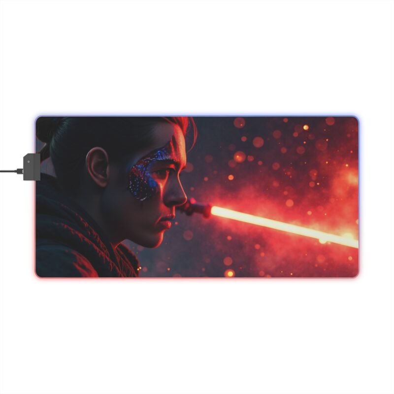 RGB Gaming Mouse Pad with Sci-Fi Design for Precision and Style