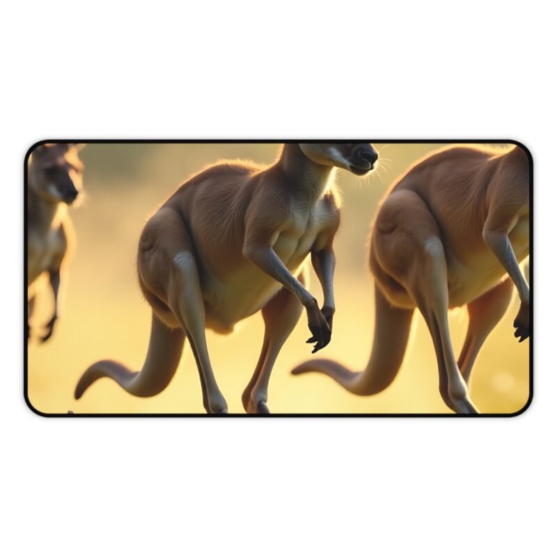 Nature-Themed Desk Mat with Kangaroo Meadow Design for an Inspiring Workspace - Image 5