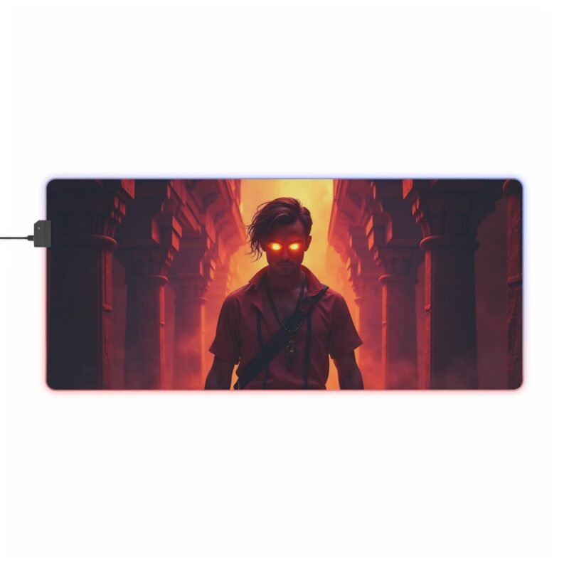 Mystery Gaming Mouse Pad with Enigmatic Red-Eyed Figure for Immersive Setup - Image 9