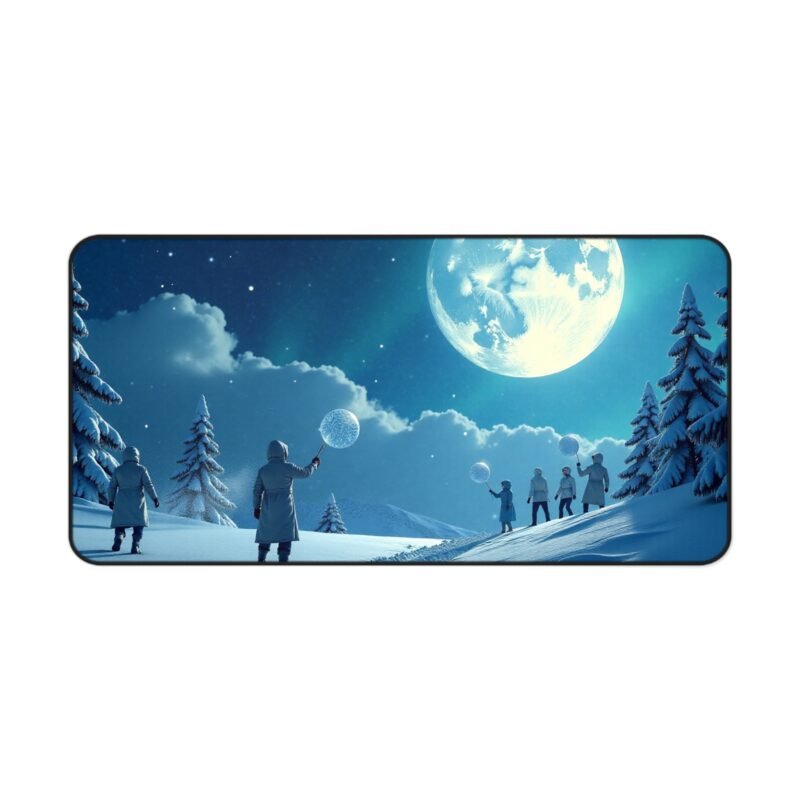 Moonlit Desk Mat Snowy Evening Design for Dreamy and Inspiring Workspaces - Image 9