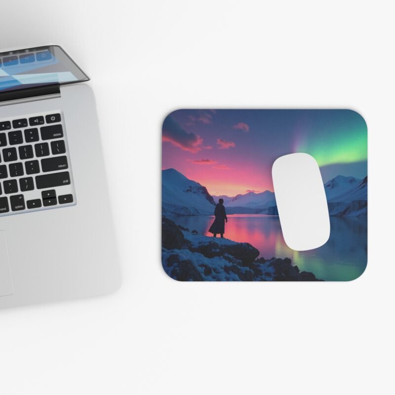 Aurora Borealis Desk Mat with Tranquil Mountain Lake Design for a Serene Workspace - Image 4