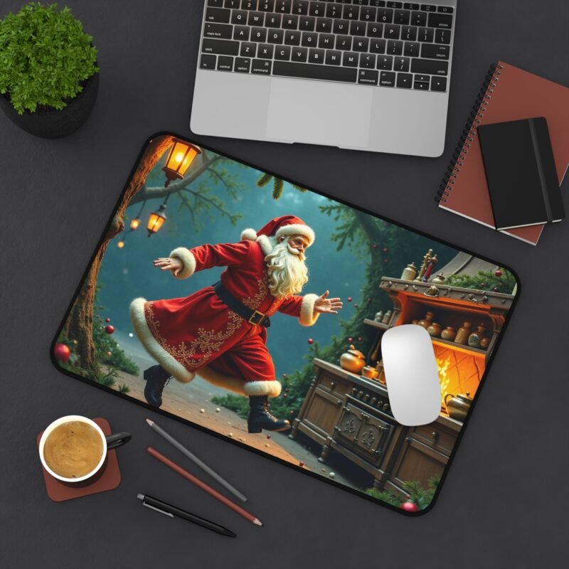 Santa Claus Christmas Desk Mat Vintage Holiday Inspiration for Festive Workspaces - Image 4